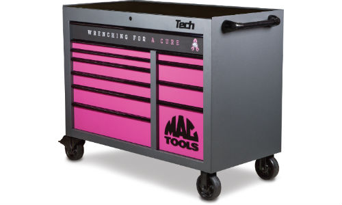 The MB1000A-BCA 2015 Breast Cancer Awareness Tool Box from Mac Tools.