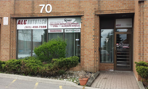 The offices of Alu Autotech in Brantford. The company was recently named 'Exciting Newbie' at Chief's distributor awards.