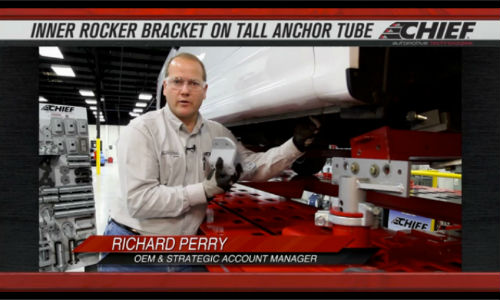 In the latest structural holding videos from Chief, host Richard Perry shows how to properly secure the new Ford F-150 to a frame rack for pulling or sectioning.