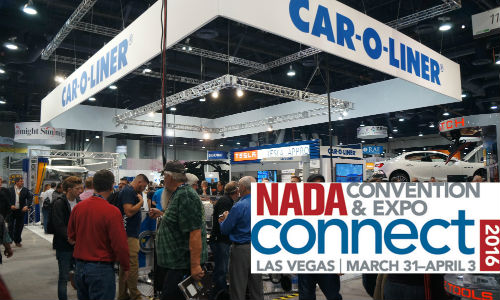 Car-O-Liner's booth at NADA 2015. The company has announced it will showcase its OEM certified equipment at NADA 2016.