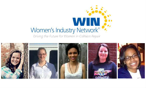 The WIN Scholarship recipients for 2016, from left: Tristen Berlin, Krystyna Zak, Chelsea Bonds, Nancy McInerney and Jasmine Storey.