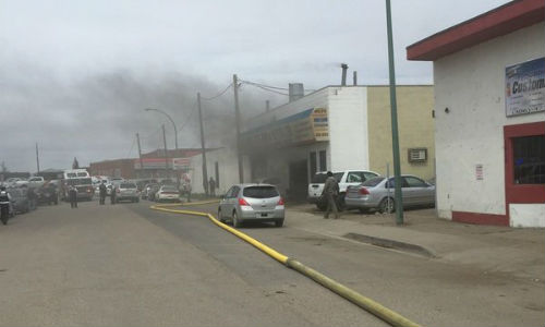 The fire took place at Wilf's Auto Body & Painting, located on St. John St.