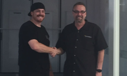 KC Mathieu of KC's Paint Shop and Tim Morgan of Spanesi. Mathieu, probably best known for his appearances on the TV Show Fast N' Loud, will make several appearances at Spanesi's booth at the SEMA Show.