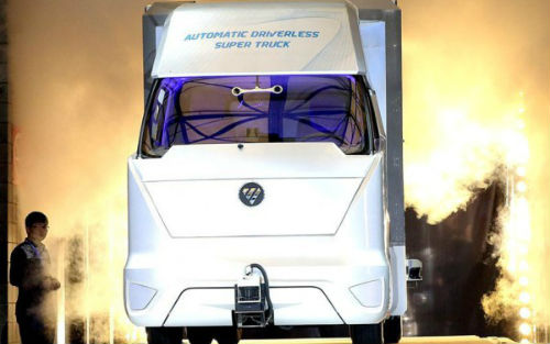 A prototype automated truck developed by Foton and Baidu.