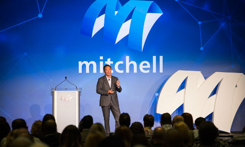 Alex Sun, President and CEO of Mitchell, delivers the opening keynote at the Mitchell 2016 Property & Casualty Conference.