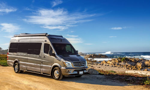 A Mercedes-Benz Sprinter built by the Erwin Hymer Group. The company will start testing a Sprinter with various levels of automation on Ontario's roads.