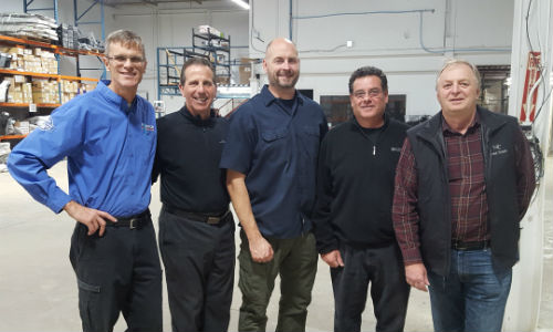 Kurt Lammon, President of Polyvance (left) was the guest on the most recent Guild 21 call discussing plastic repair. Also shown are the team from Precision Marketing, one of the company's Canadian distributors: Dan Dominato, Dan Bernier, Brent Wingrove and Tom Racz.