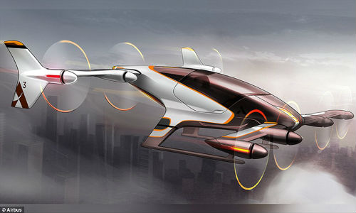 An artist’s conception of Airbus’ proposed ‘self-piloted flying car.’