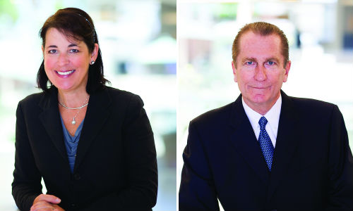 LEFT: Debbie Day, EVP and General Manager of Mitchell’s Auto Physical Damage Business Unit. RIGHT: Jack Rozint, Mitchell’s VP of Sales & Service, Repair.