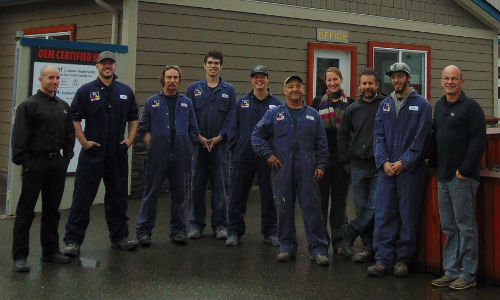 The team at Fix Auto Courtenay. The facility is the second facility in Canada to achieve full CCIAP accreditation.