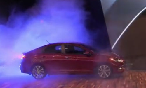 The 2018 Hyundai Accent rolls out for the first at the Canadian International AutoShow.
