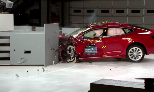 The Tesla Model S earned good ratings in all evaluations conducted by IIHS, with the exception of the small overlap front crash test.