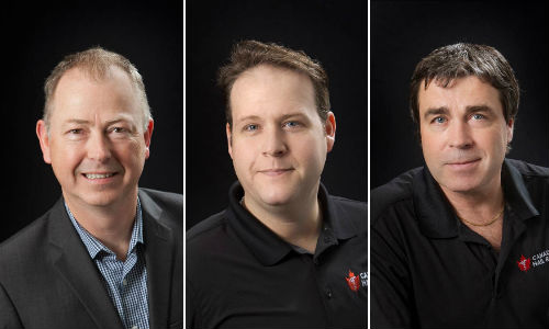 Canadian Hail Repair has announced several new appointments. From left: Greg Smith will serve as Director of Operations; Jared Niedzielski takes on the role of Southern Alberta Appraisal Manager and Doug Riches will fill the position of Manager at the company’s operation in Red Deer, Alberta.