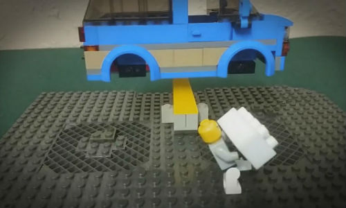 The video, created by seventh grader Jacob Folwell, lays out the automotive recycling process in stop-motion animation.