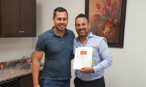 Daniel Dziurda and Paul Prochilo. Dziurda and his father Merik own a facility in Burlington, Ontario, that is the first to sign up with the new Simplicity Car Care network, outside of the founding Prochilo Brothers stores.