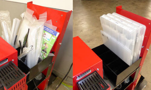 An image provided by Polyvance shows the dramatic differences in organization the new boxes allow.