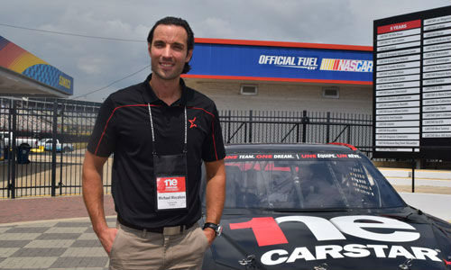 Michael Macaluso, President of CARSTAR North America, at the company's recent conference in Charlotte. The network honoured a number of Canadian shops at the event for high achievement.
