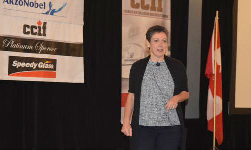 Annabelle Cormack at CCIF Fredericton. An expert on recruting and human resources, Cormack will present on tactics for after the hire at CCIF Edmonton.