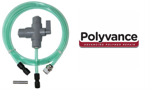 Polyvance’s new Nitrocell Tire Filling Adapter works with the company’s 6065 Nitro Pro and 6066 Nitrocell nitrogen plastic welders.