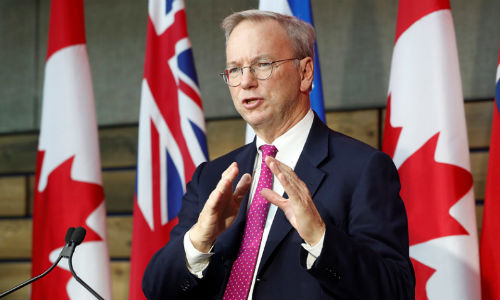 Eric Schmidt, Executive Chairman of Alphabet, was in Toronto recently to announce the new Google Sidewalk project.