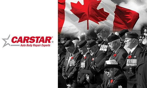 In honour of Remembrance Day, CARSTAR Canada is offering veterans and active duty members a free windshield treatment.