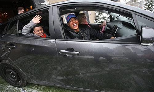 Blue Jays pitcher Marcus Stroman took the first Lyft ride in Canada. He was in the car as it delivered an outpatient to Sick Kids Hospital.