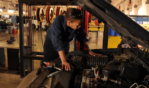 New data shows women make up only 16 percent of the workforce in the automotive industry.