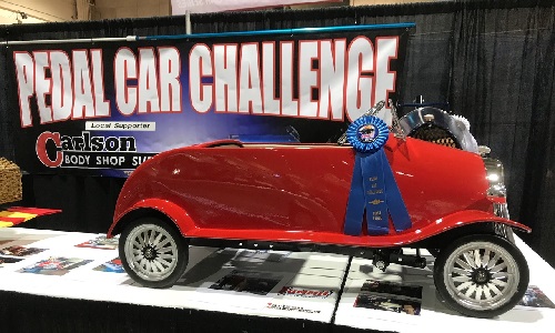 The first place winner at the Student Pedal Car Challenge at this year’s Autorama World of Wheels.