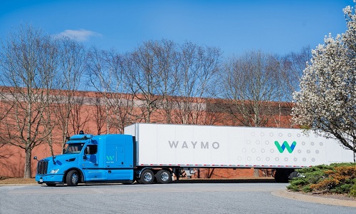 Waymo's self-driving truck .